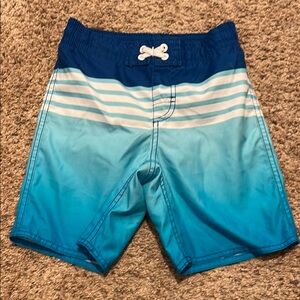 Old Navy Blue Swim Trunks with Gradient Ombre Effect